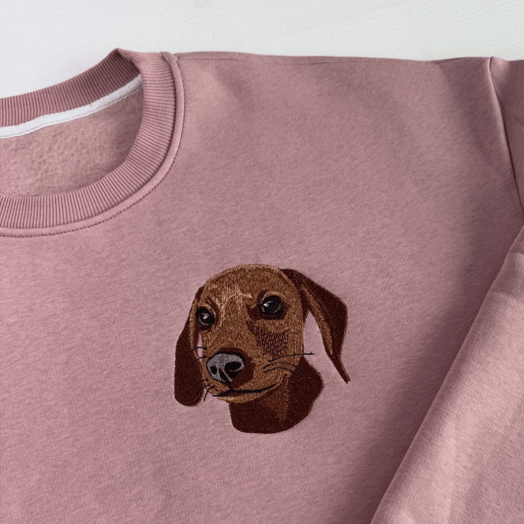 T-Shirt with Custom Pet Embroidery from Your Photo